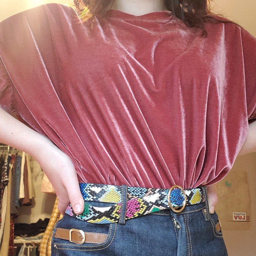 Italian velvet vintage style T-shirt